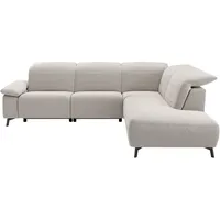 Musterring Ecksofa MR 370, intelligenter Komfort im modernen Design, Optionale Relaxfunktion, flexible Kopfteile & klappbare Armlehnen weiß