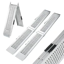Trutzholm Auffahrrampe 189 cm 400 kg klappbar Stahl geriffelt silber 2 St.