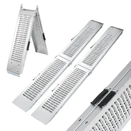 Trutzholm Auffahrrampe 189 cm 400 kg klappbar Stahl geriffelt silber 2 St.
