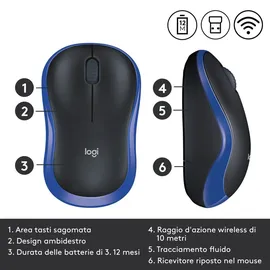 Logitech M185 Blau