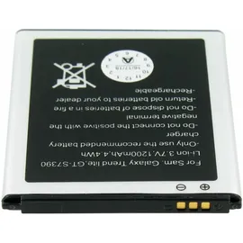 AccuCell Akku passend für Samsung Galaxy Trend Lite Akku GT-S7390, Abmessungen 60,7 x 50,4 x 4,4mm beachten
