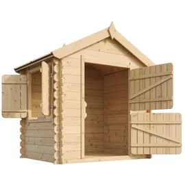 TIMBELA Spielhaus M516 Beige Holz