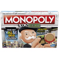 Monopoly Geld-Brettspiel für Familien und Kinder ab 8 Jahren mit Mr. Monopolys Detektor für Falschgeld und Falschkarten für 2-6 Spieler