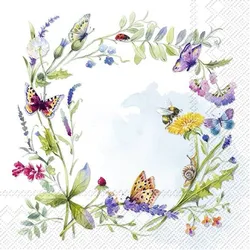 Serviette Spring wreath 20tlg. Papier Bunt