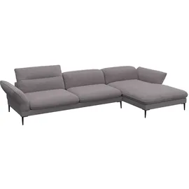 flexlux Ecksofa FLEXLUX "Salino, Funktionssofa mit Recamiere, Relaxsofa, Ecksofa", braun (latte), B:340cm H:88cm T:182cm, 100% Polyester, Sofas, Ecksofa, Sofa mit Arm- und Kopfteil-Verstellungen, Kaltschaum & Stahl-Wellen