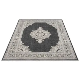 OTTO home Teppich OTTO HOME "Banli, Vintage-Look, Orient-Optik", grau (dunkelgrau), B:200cm H:9mm L:300cm, Kunstfaser, Teppiche, Teppich, dezenter Glanz, Schrumpf-Garn-Effekt, Wohnzimmer, Schlafzimmer