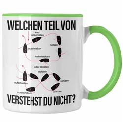 Trendation Tasse Schiff Fahrer Tasse Kapitän Manöver Boot Yacht Geschenk Lustig Welchen grün