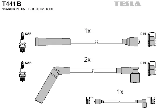 Tesla Zündleitungssatz t441b für DAEWOO