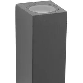 LUCANDE Außenwandleuchte Aluminium 16,5 cm 2-flammig GU10 schwarz
