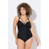 Ulla Popken Badeanzug Damen Schwarz 52