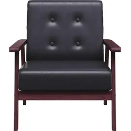 vidaXL Sessel Schwarz Kunstleder 72 x 71 x 70 cm Schwarz