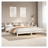 vidaXL Massivholzbett 180 x 200 cm Weiß