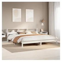 vidaXL Massivholzbett 180 x 200 cm Weiß