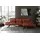 KAWOLA Sofa FENICE Ecksofa Leder Recamiere rechts burgunderrot