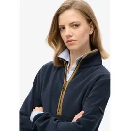 Superdry Damen. Estate Fleecejacke mit halblangem Reißverschluss Finster Marineblau 38 - 38