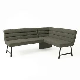 OTTO home Eckbank OTTO HOME "Oregon Küchenbank, Polsterbank, Esszimmerbank, 177x140 cm", grünblau, B:177cm H:90cm T:140cm, Massivholz, Metall, Polyester, Sitzbänke, Eckbank, Moderne Bank und Farben, Sitzplatzanzahl: 4/5, Frei in Raum stellbar