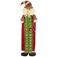 Trachtenland Weihnachtsmann Adventskalender zum Befüllen - Rot Grün 75 cm