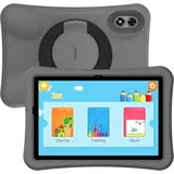 Tablet 10.1 Zoll HD, G1 Tab Kids Tablet Android 13, 8GB(4+4)+64GB/TF 1TB Quad-Core,Elterliche Kontrolle, 6000mAh, WiFi 6/BT5.0, Augenschutz fu Kinder - Grau