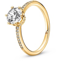 Pandora SHINE Ring "funkelnde Krone" gelbvergoldet, Zirkonia 168289C01 48