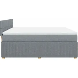 vidaXL Boxspringbett 180 x 200 cm Hellgrau