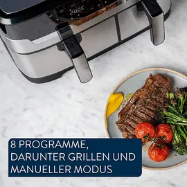 Tefal Dual Drawer Heißluftfritteuse EY90JDE schwarz/Edelstahl