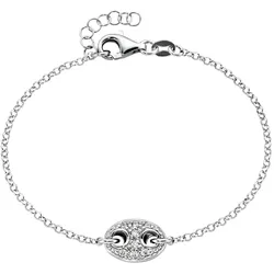 Smart Jewel Armband Mittelteil mit Zirkonia, Silber 925 