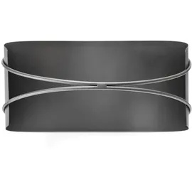 VASNER Holzkorb Metall 58 x 58 x 38 cm Schwarz