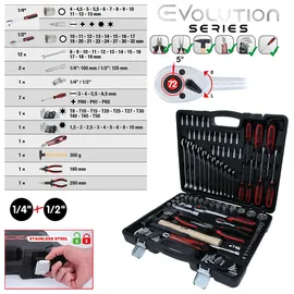 KS Tools Universal-Werkzeug-Satz 1/4"+1/2" 97-tlg.