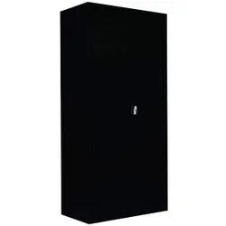 LÜLLMANN Stahlschrank 530369 tiefschwarz 92,5 x 60,0 x 195,0 cm, aufgebaut