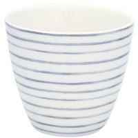 Greengate Latte-Macchiato-Glas Gritt Latte Cup white 0,35l, Steinzeug