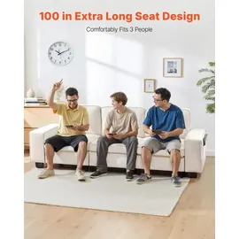 Vevor Schlafcouch Samt Weiß