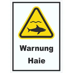 Schild Warnung Haie A0 (841x1189mm)
