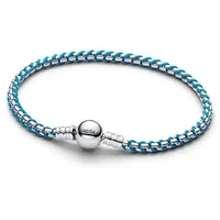 Pandora Schlangen-Gliederarmband Blau 593816C01-20 Größe 20 cm