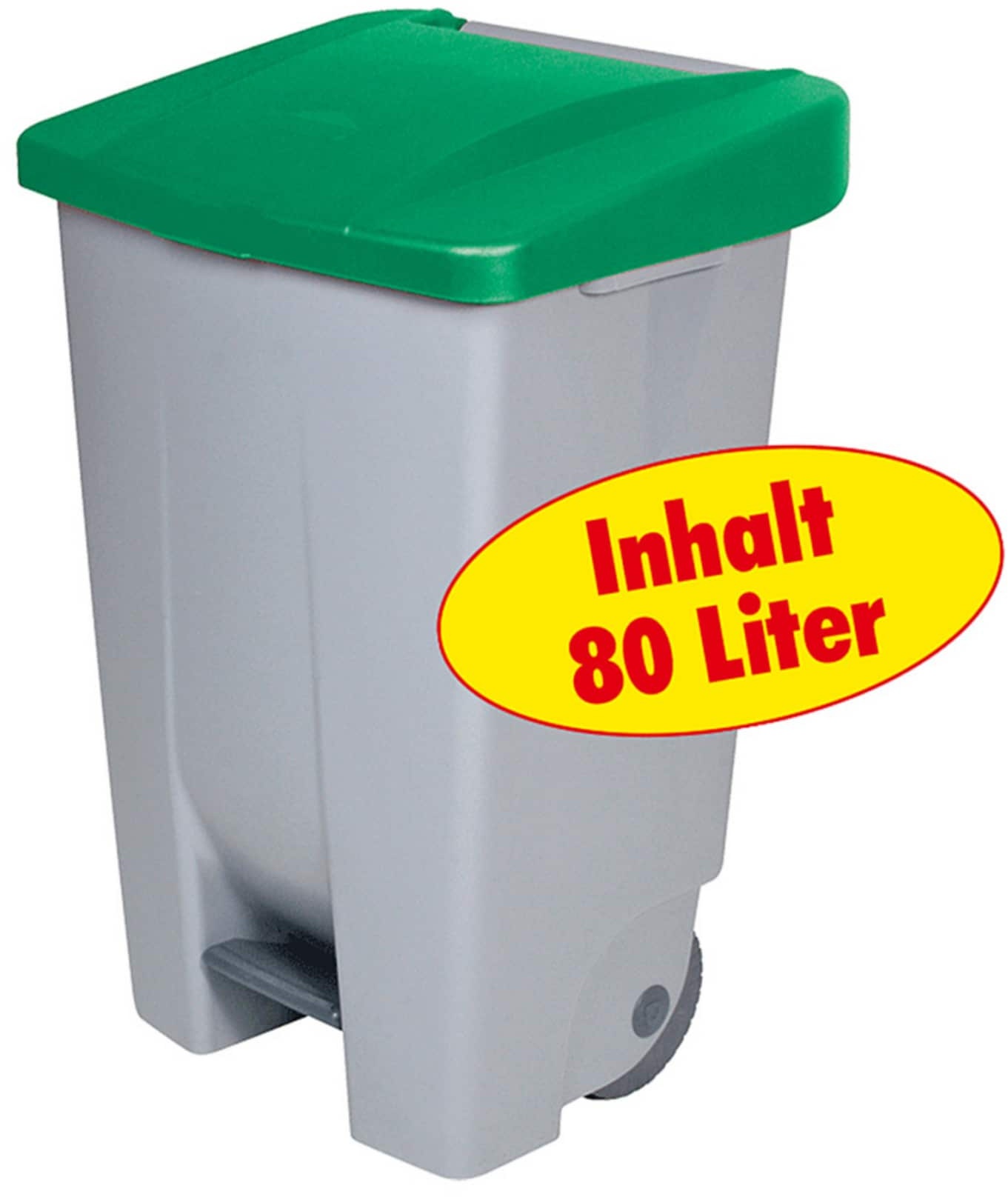 BRB Tret-Abfalleimer 80 Liter, grün