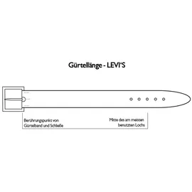 Levi's Levis Gürtel Herren New Duncan in Schwarz mit Labelprägung-110