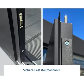 EcoStar Metallgerätehaus Euroline EFD14 anthrazit 310 x 310 cm 2-flg.