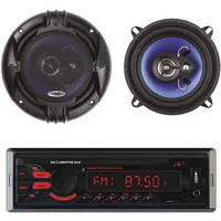PNI Paket Radio MP3 Autoplayer PNI Clementine 8440 4x45W USB SD AUX 12V mit Set 2 Koaxiale Autolautsprecher PNI HiFi500, 100W, 12,7 cm