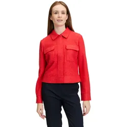 Jackenblazer BETTY BARCLAY "Betty Barclay Blazer-Jacke mit aufgesetzten Taschen", Damen, Gr. 46, rot (poppy rot), Obermaterial: 60% Viskose, 40% Wolle., modisch, gerade normal, Langarm, Blazer, Taschen