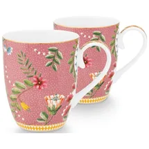 Pip Studio Tassen 2er-Set 350ml La Majorelle Rosa Geschirr 2 ct Rosegold