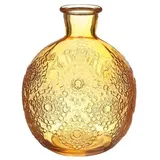 NaDeco Kugelvase Bologna in 12 cm und 17 cm und 6 Farben wählbar | Kugelflasche | Glas Flaschen | kleine Deko Vasen | kleine Deko Flaschen | Tischdeko Vasen, Farbe:Ocker, Größe:h.12 Ø9.5 cm