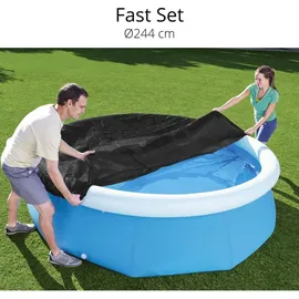BESTWAY Poolabdeckung schwarz 2,44 m