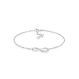 Elli Armband 925 Silber Infinity in weiß, | Gr.: 16 cm