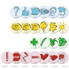 Legamaster Moderationskarte Emoticon 95mm Symbole sortiert 250St