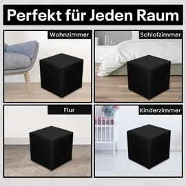 Best For Home Sitzhocker Kunstleder 40 x 41 x 40 cm Schwarz