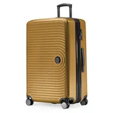 HAUPTSTADTKOFFER Mitte - Großer Hartschalenkoffer, TSA, 4 Rollen, Check-In Gepäck mit 8 cm Volumenerweiterung, 77cm, 130 Liter, Herbstgold