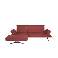 KOINOR Ecksofa aus Flachgewebe Francis ¦ rot ¦ Maße (cm): B: 284 H: 93 T: 159