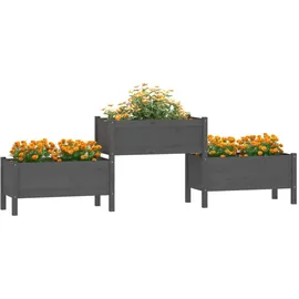 vidaXL Pflanzkübel 245,5 x 44 x 75 cm Grau