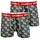 Unabux Boxer BLACK WHITE RABBIT braun M 2er Pack