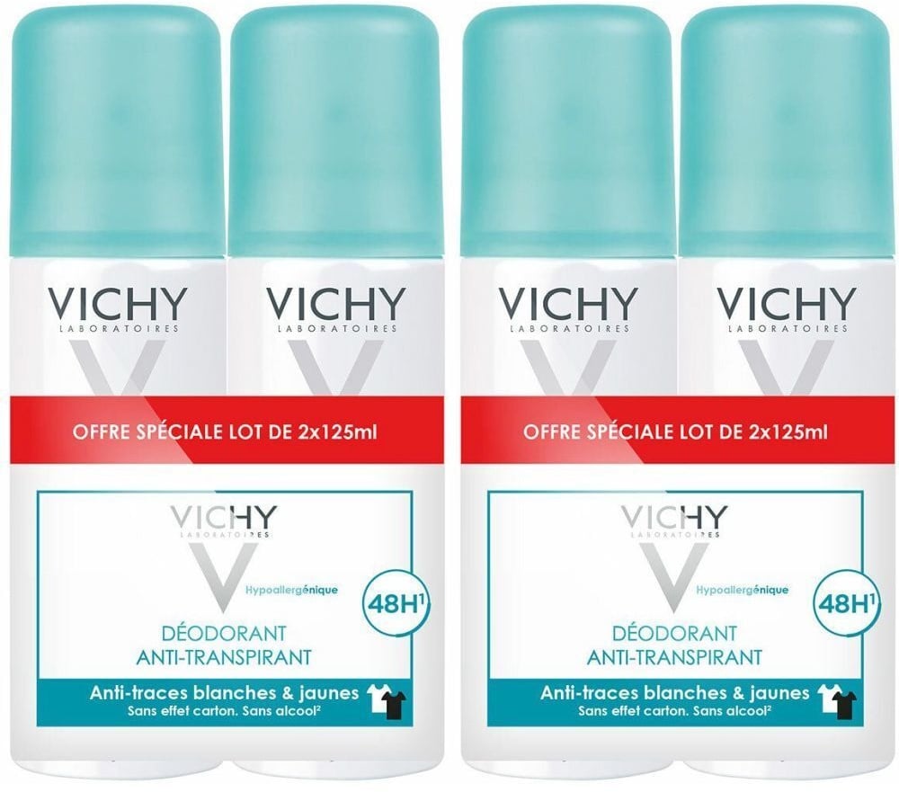 VICHY Déodorant anti-transpirant anti-traces 2x2x125 ml déodorant