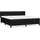 vidaXL Boxspringbett mit Matratze Schwarz 180x200 cm Stoff